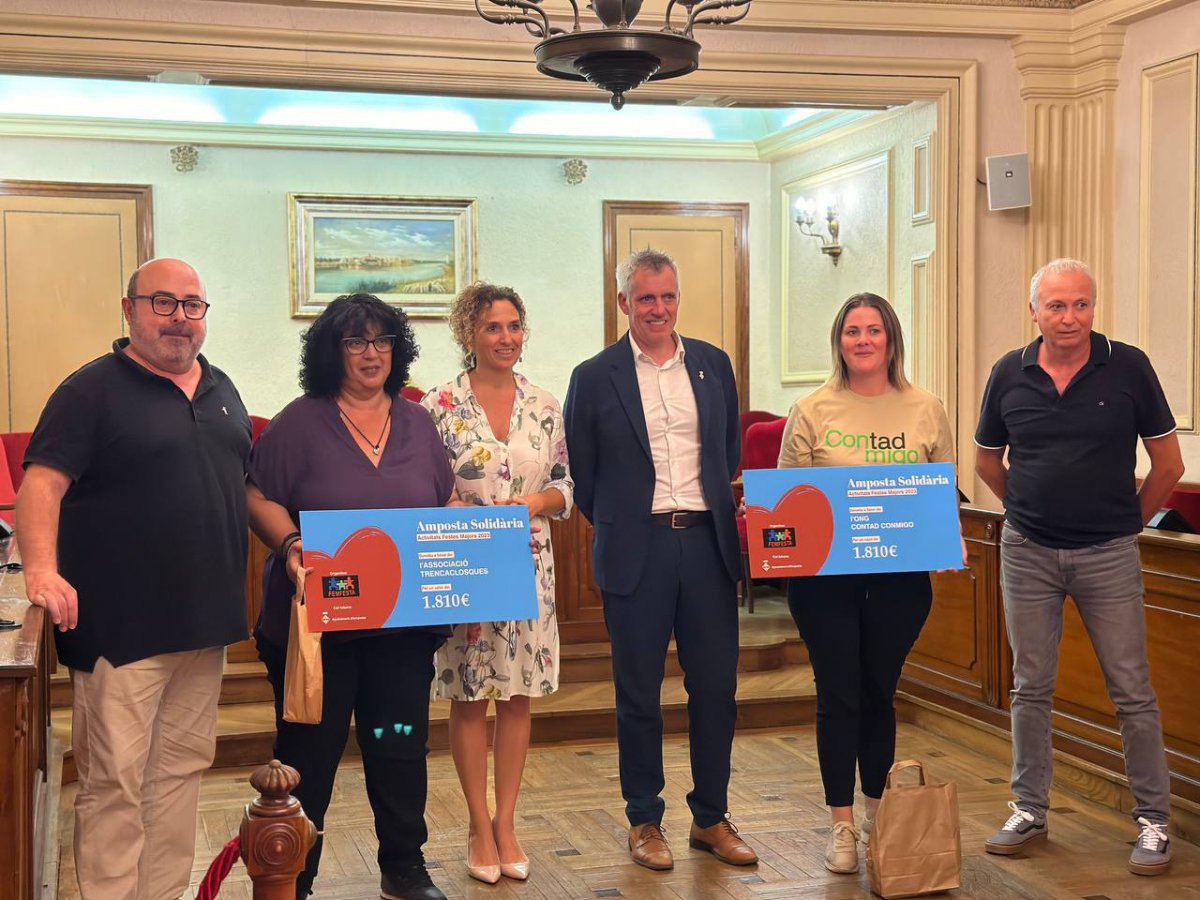 Fem Festa atorga més de 3.500 euros de Festes Majors a dos entitats socials de les Terres de l’Ebre