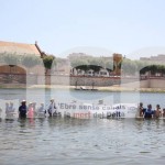 Una piraguada escenifica l´inici d´una setmana de lluita en clau europea contra el Pla Hidrològic de la conca de l´Ebre