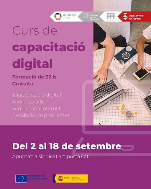 Al Sindicat tornem a engegar un nou curs gratuït de Capacitació Digital Bàsica.