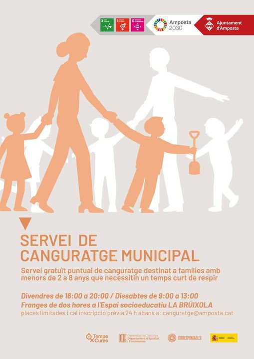 Servei gratuït de canguratge municipal destinat a famílies amb infants de 2 a 8 anys