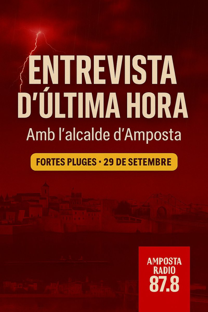 Fortes pluges a Amposta | Entrevista d’última hora amb l’alcalde Adam Tomàs