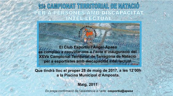 ENTREVISTA A MANEL PECH: 26é CAMPIONAT TERRITORIAL DE NATACIÓ PER A PERSONES PER A PERSONES AMB DISCAPACITAT INTEL·LECTUAL