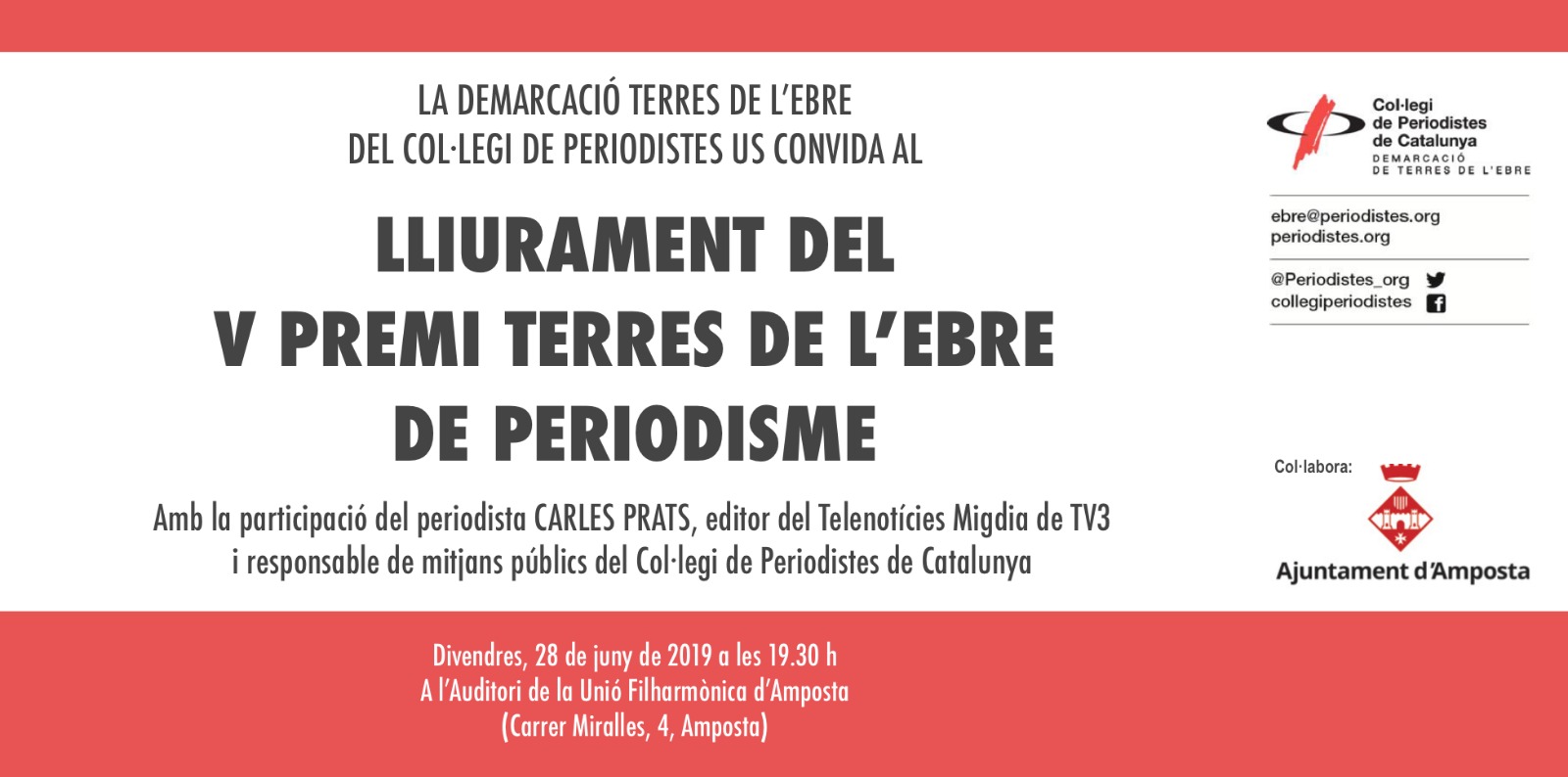 ENTREVISTA A JOSEP BAUBí: LLIURAMENT V PREMI TERRES DE L’EBRE DE PERIODISME