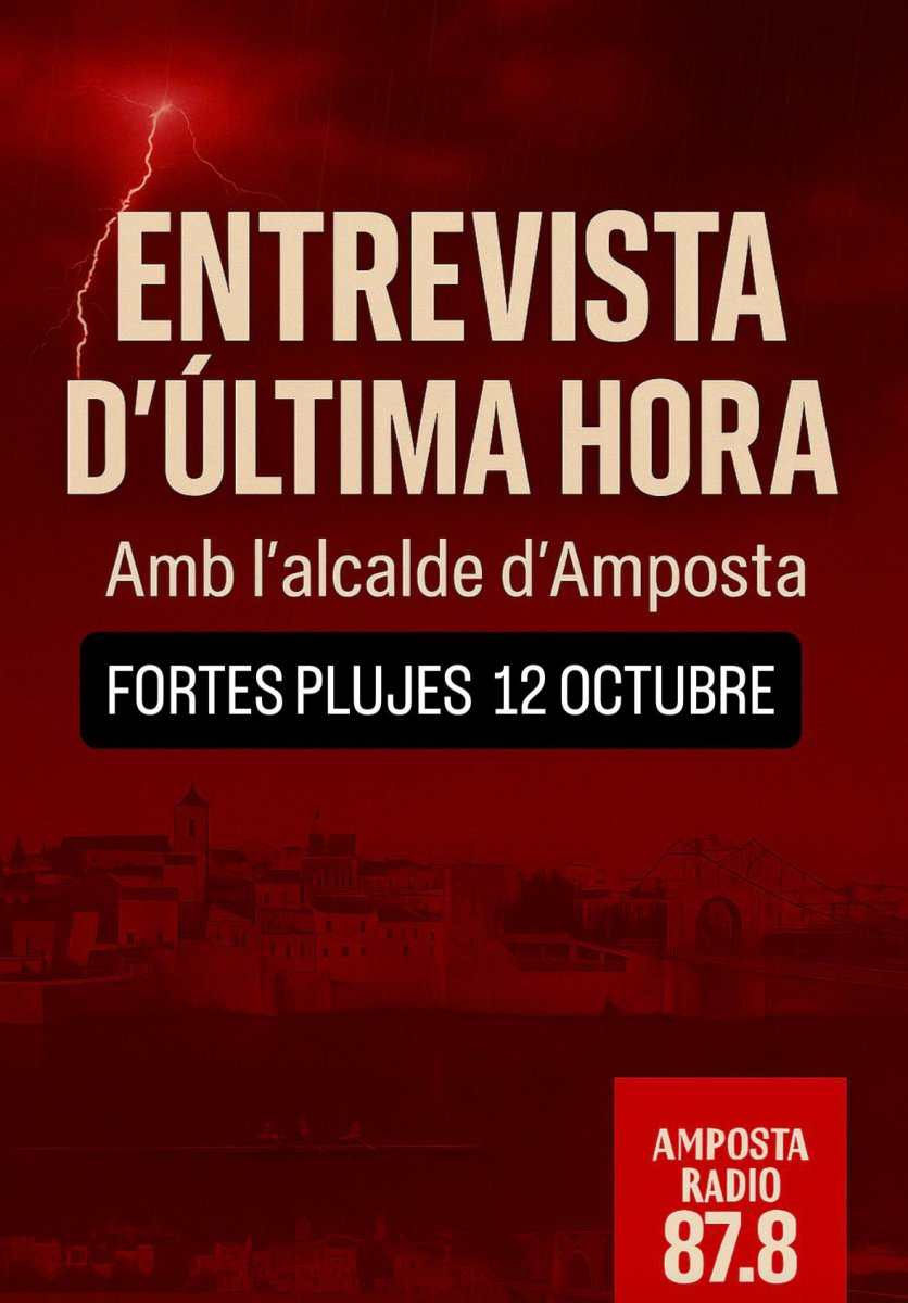 Adam Tomàs explica com s’està gestionant l’emergència per les pluges torrencials a Amposta