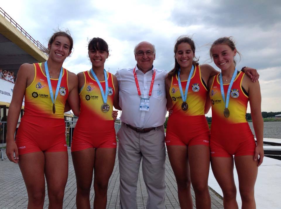 Nuria Puig i Damaris Beltri,(Club Nàutic Amposta) medalla d’or amb la selecció espanyola de rem