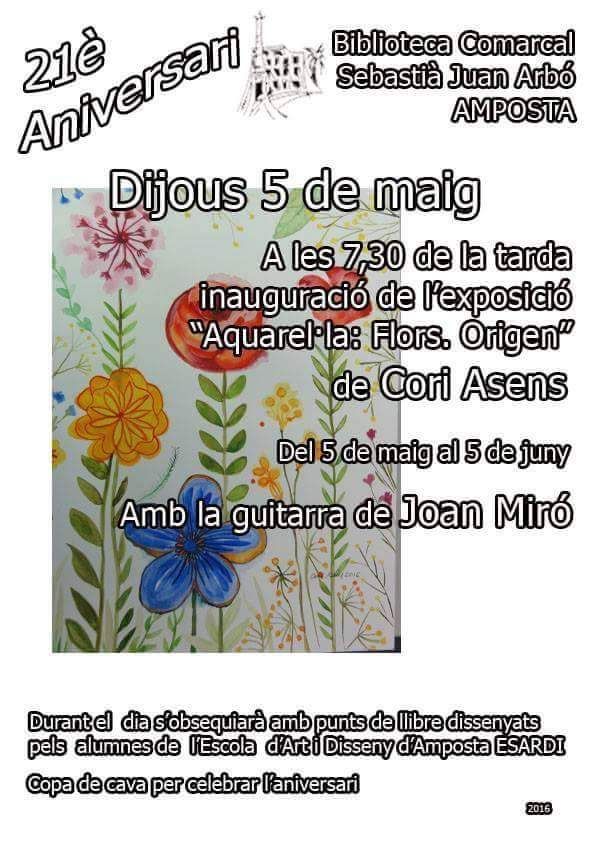 ENTREVISTA A CORI ASENS, ARTISTA DE AQUAREL·LES: FLORS.ORIGEN