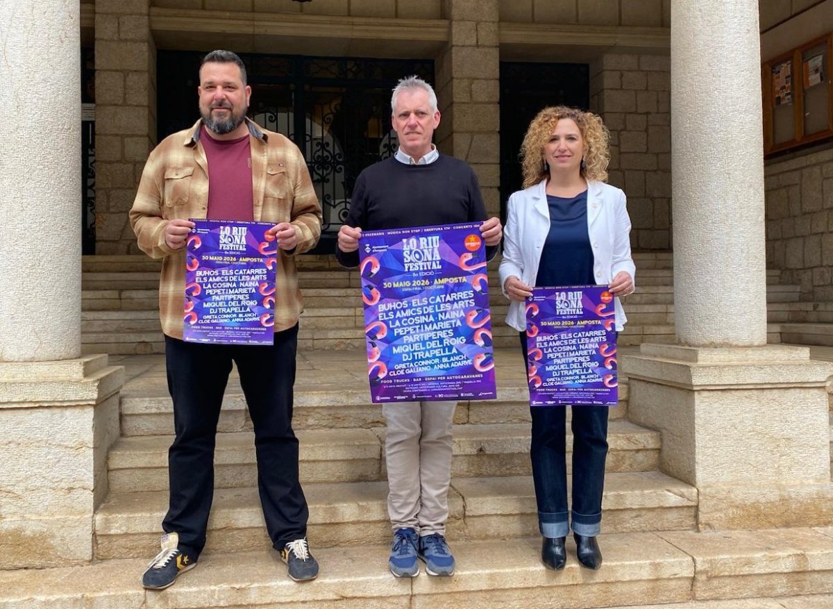 Amics de les Arts, els Catarres i Buhos, caps de cartell de Lo Riu Sona Festival, el 30 de maig