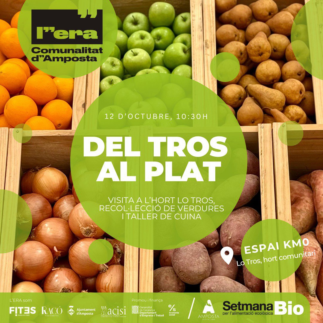 Amposta se suma a la Setmana Bio per l’alimentació ecològica amb un taller de cuina