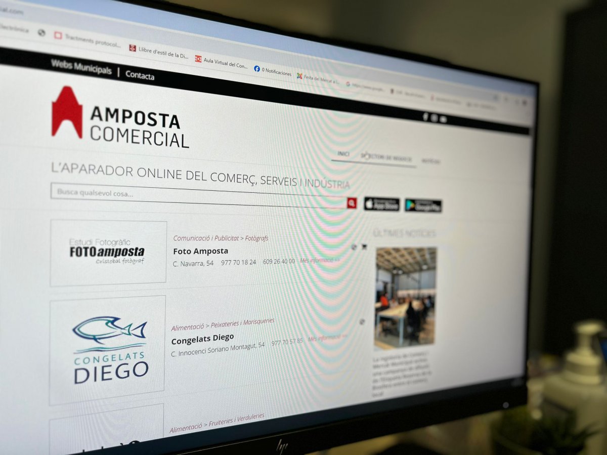 L’Ajuntament renova la web Amposta Comercial per donar a conèixer els negocis de la ciutat